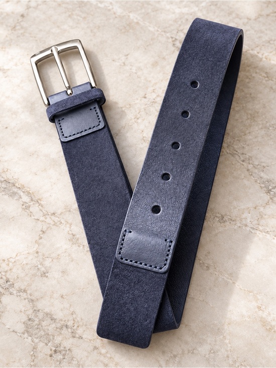 Navyboot Accessories - Navyboot Navy Blue Genuine Leather Belt Handmade in Italy Size 85